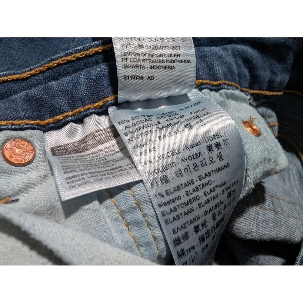 Levi's Jeans Men 32x32 Blue 511 Slim‎ Fit Stretch Denim Dark Wash Casual Modern